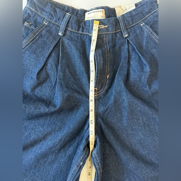 We The Free Curvy Antonia Crop Culotte Jeans/Shorts, Deep Blue, Wmns Sz 26, NWT - Picture 14 of 15